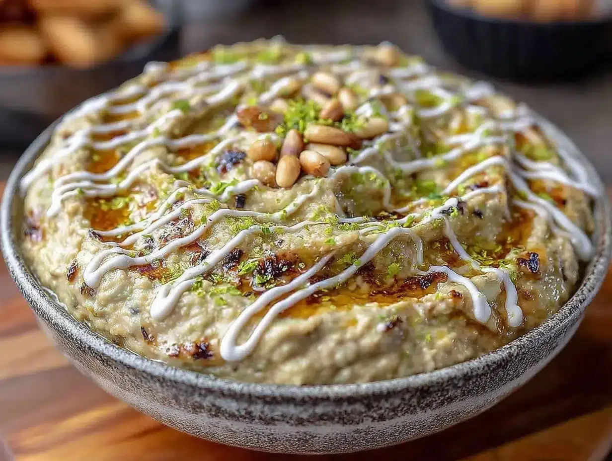 creamy authentic baba ganoush preparation steps