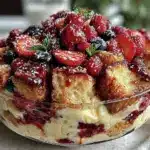 creamy berry trifle with pound cake - featured image