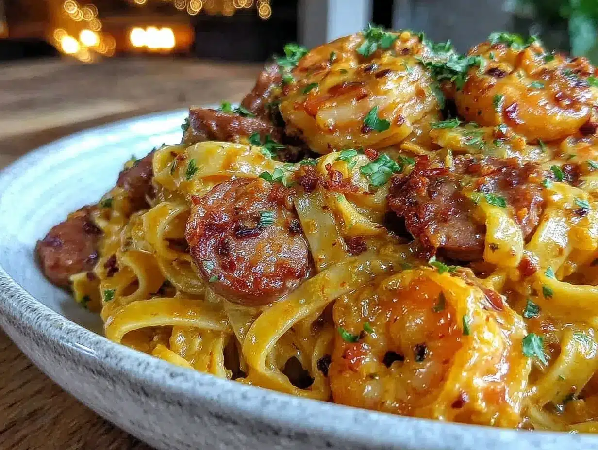 creamy cajun shrimp pasta preparation steps