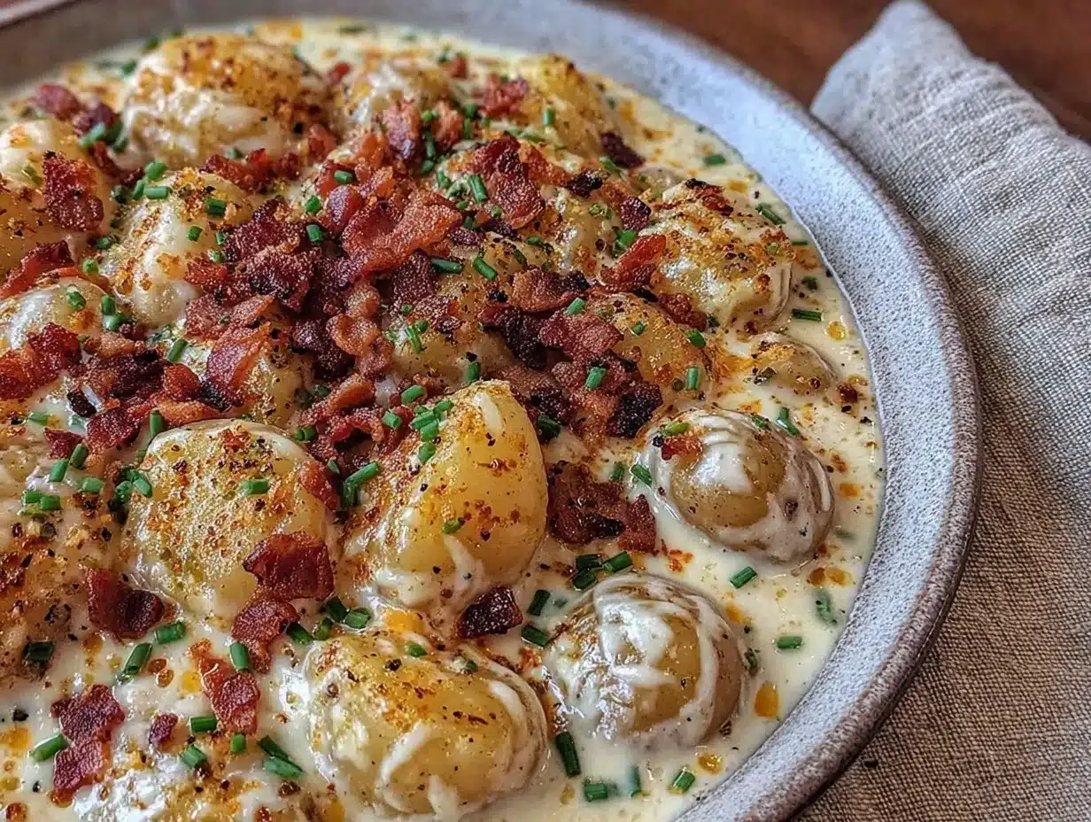creamy crockpot loaded potato soup with bacon preparation steps