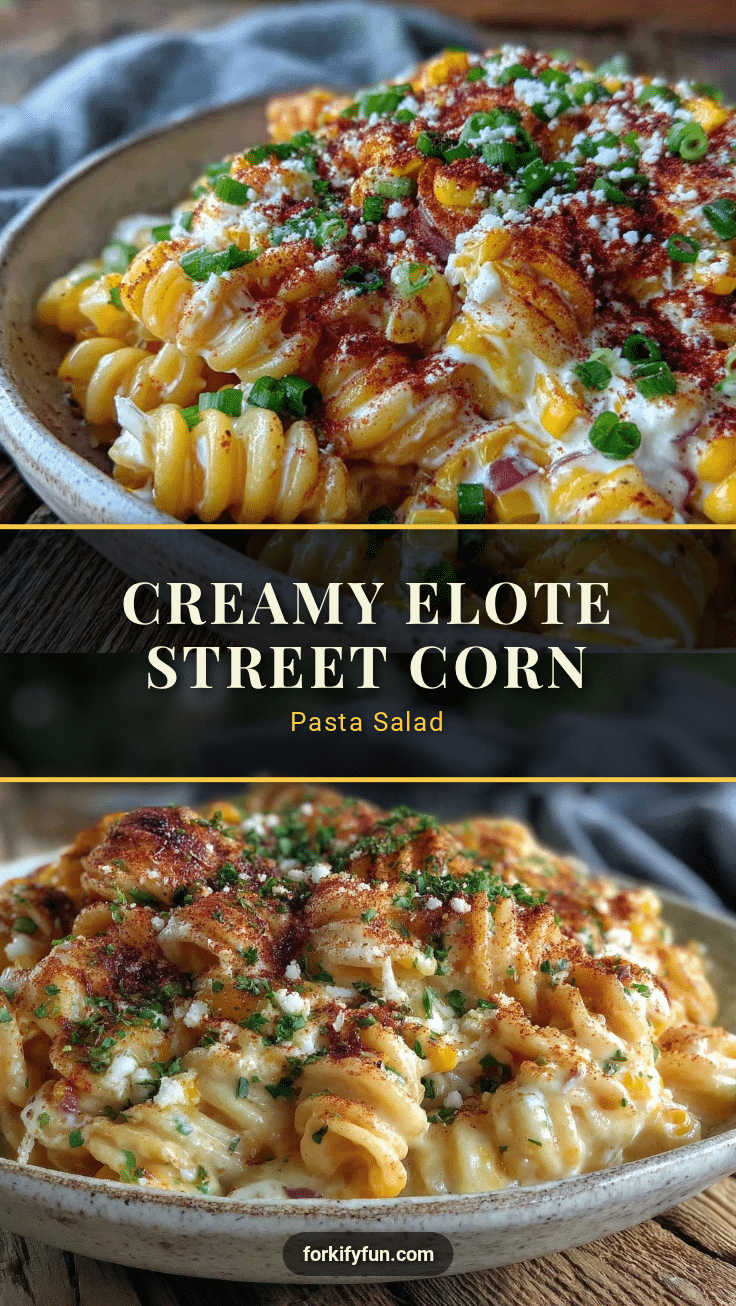 creamy elote street corn pasta salad recipe