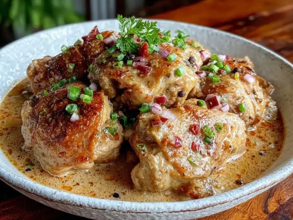 creamy Filipino chicken adobo - featured image