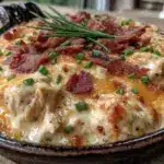 creamy keto crack chicken crockpot - featured image