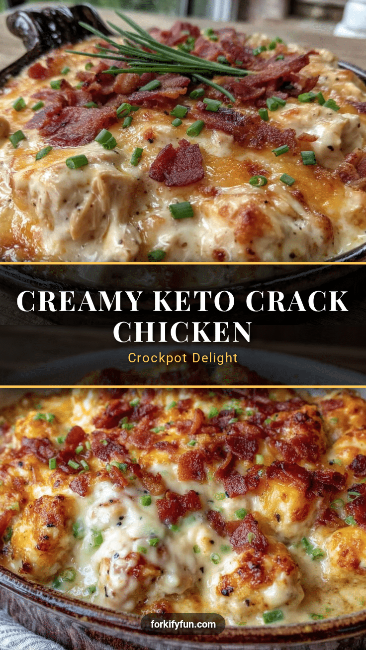 creamy keto crack chicken crockpot recipe