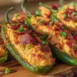 creamy pimento cheese stuffed jalapeño poppers - featured image