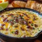creamy smoked queso dip - featured image