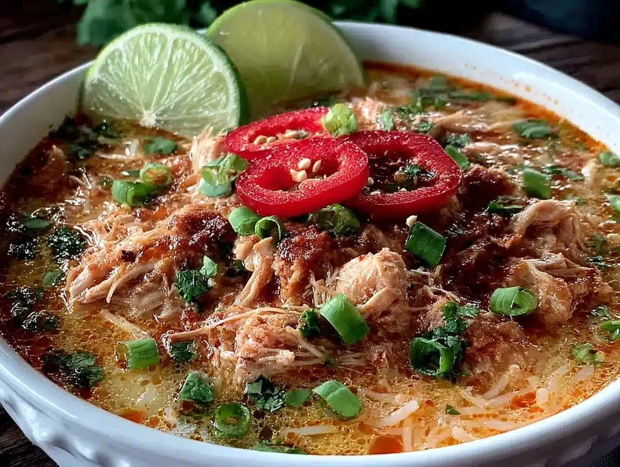 creamy spicy thai coconut chicken soup preparation steps