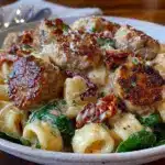 creamy tuscan sausage pasta - featured image