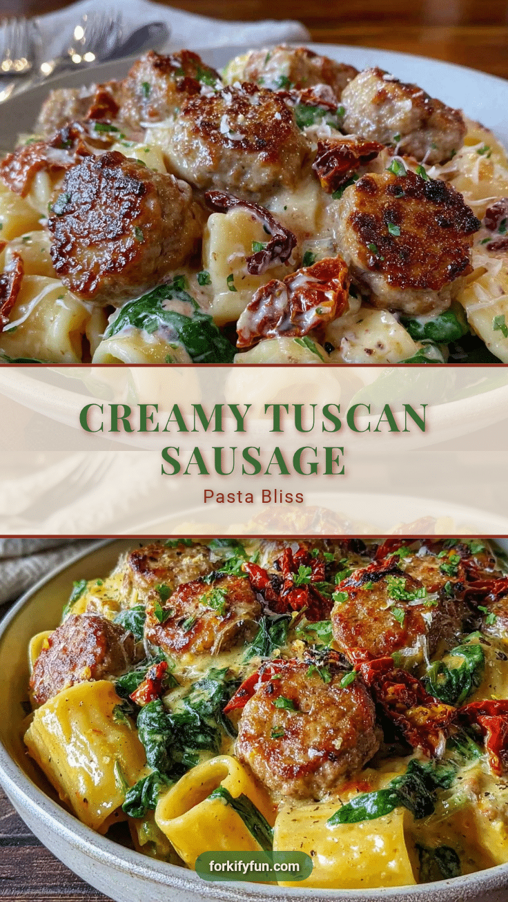 creamy tuscan sausage pasta recipe
