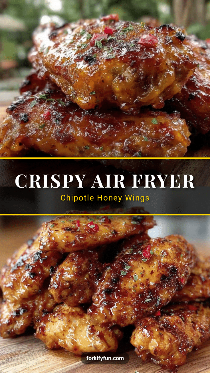 crispy air fryer chipotle honey chicken wings recipe