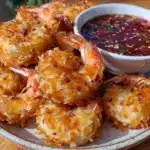 crispy air fryer coconut shrimp - featured image