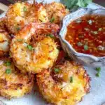 crispy air fryer coconut shrimp - featured image