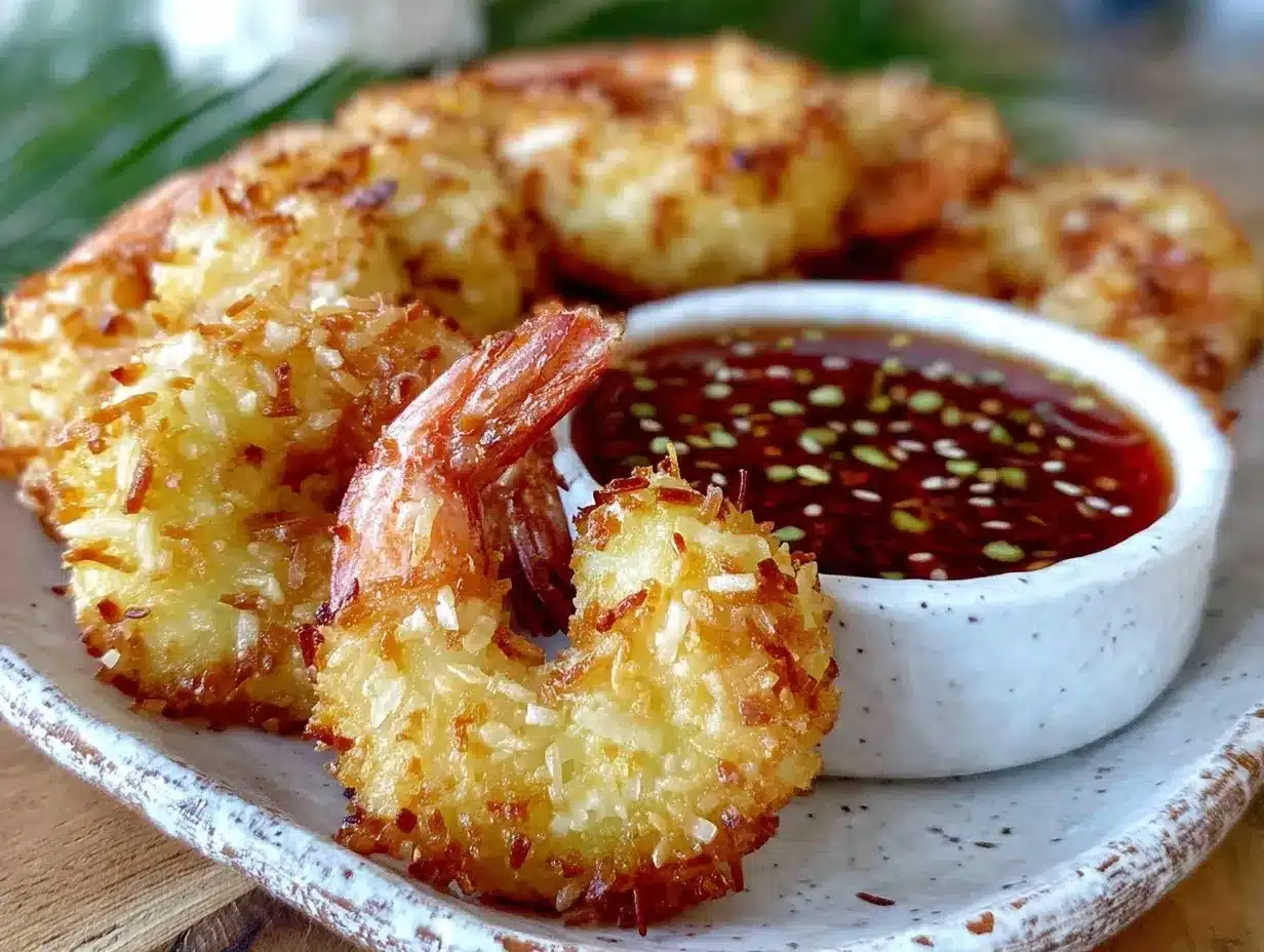 crispy air fryer coconut shrimp preparation steps