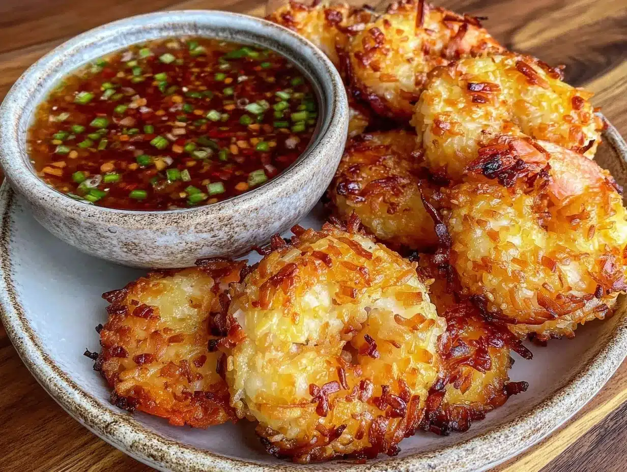 crispy air fryer coconut shrimp preparation steps