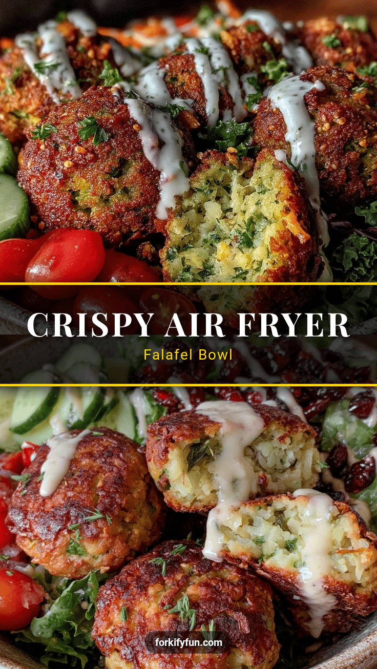 crispy air fryer falafel bowl recipe