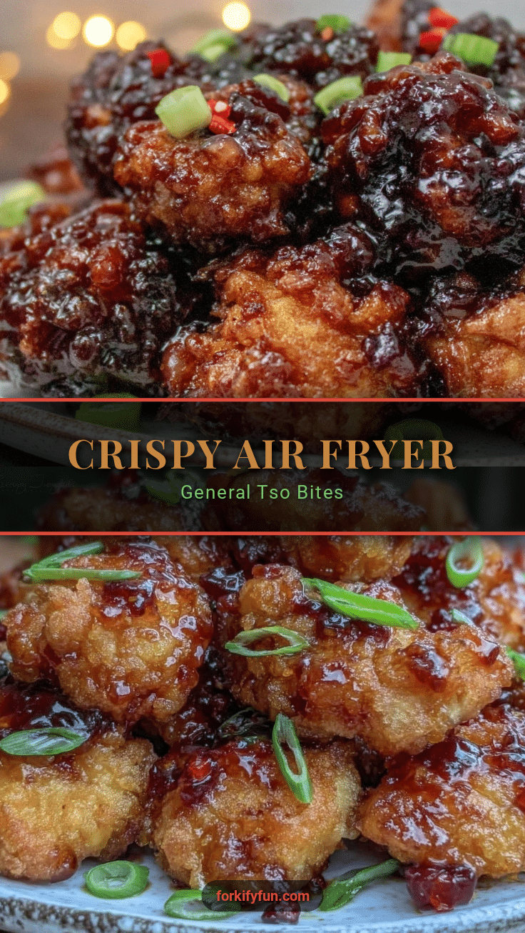 crispy air fryer General Tso chicken bites recipe