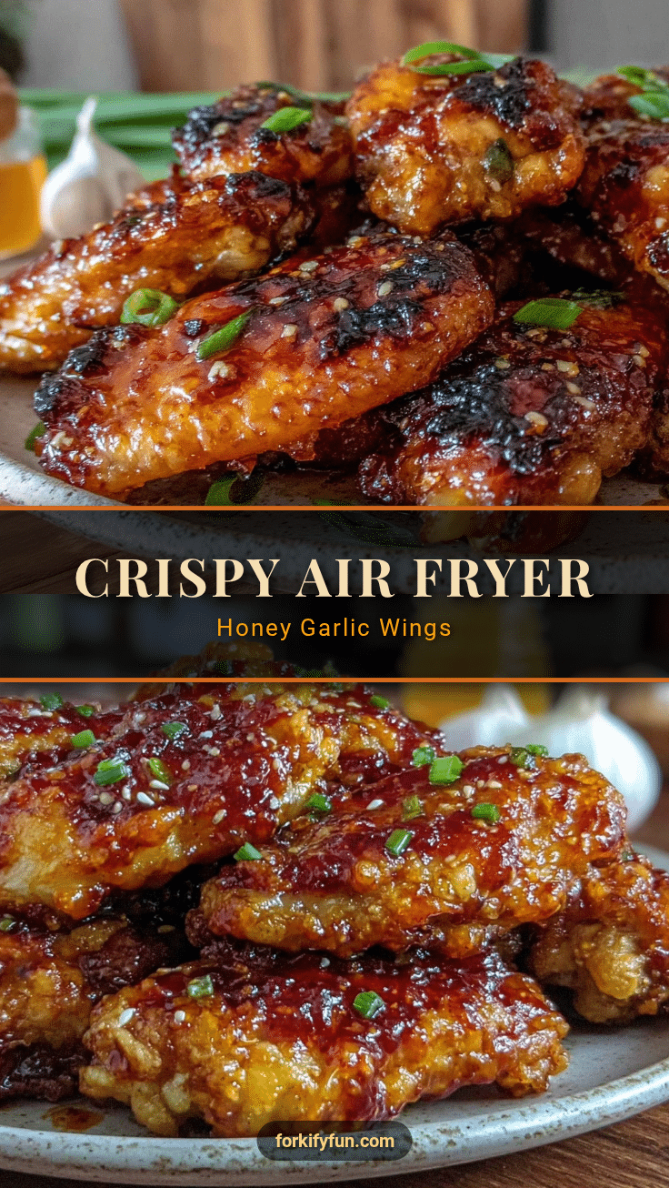 crispy air fryer honey garlic chicken wings recipe