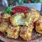 crispy air fryer mozzarella sticks - featured image