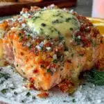 crispy air fryer salmon - featured image