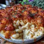 crispy baked mac and cheese - featured image