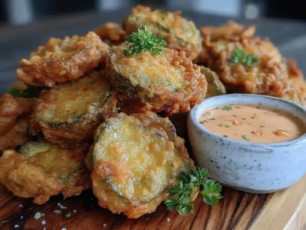 crispy fried pickles - featured image