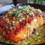 crispy garlic butter salmon - featured image