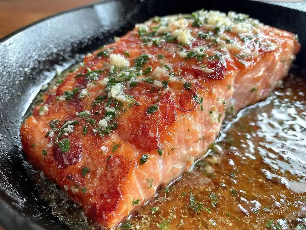 crispy garlic butter salmon preparation steps