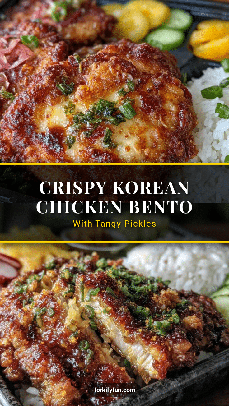 crispy korean chicken bento box recipe