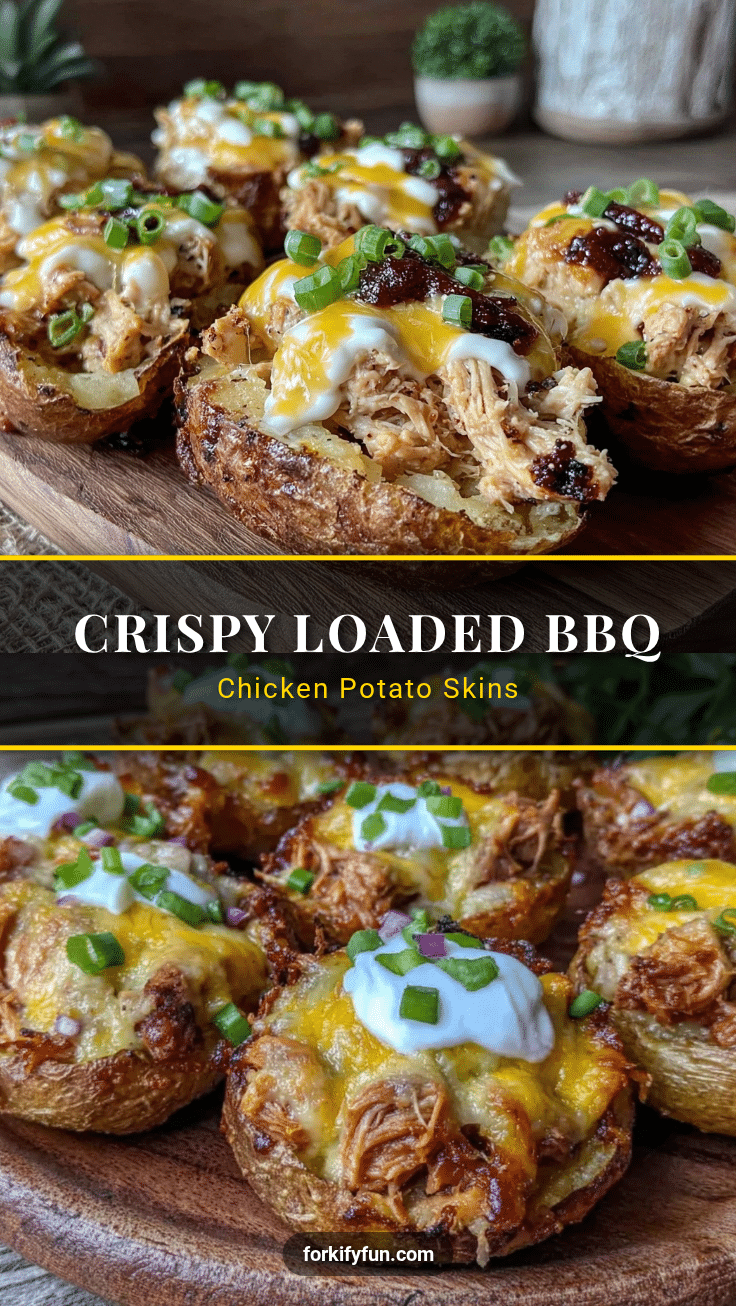 crispy loaded bbq chicken potato skins recipe