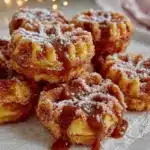 crispy mini churro waffle bites - featured image