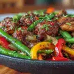 crispy one-pan teriyaki chicken stir-fry - featured image