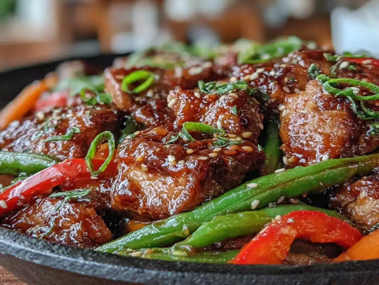 crispy one-pan teriyaki chicken stir-fry preparation steps
