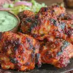 crispy sheet pan tandoori chicken thighs - featured image