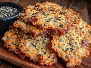 crispy sourdough discard crackers - featured image