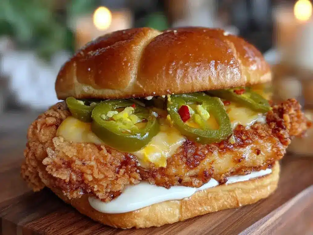 crispy southern fried chicken sandwich - featured image