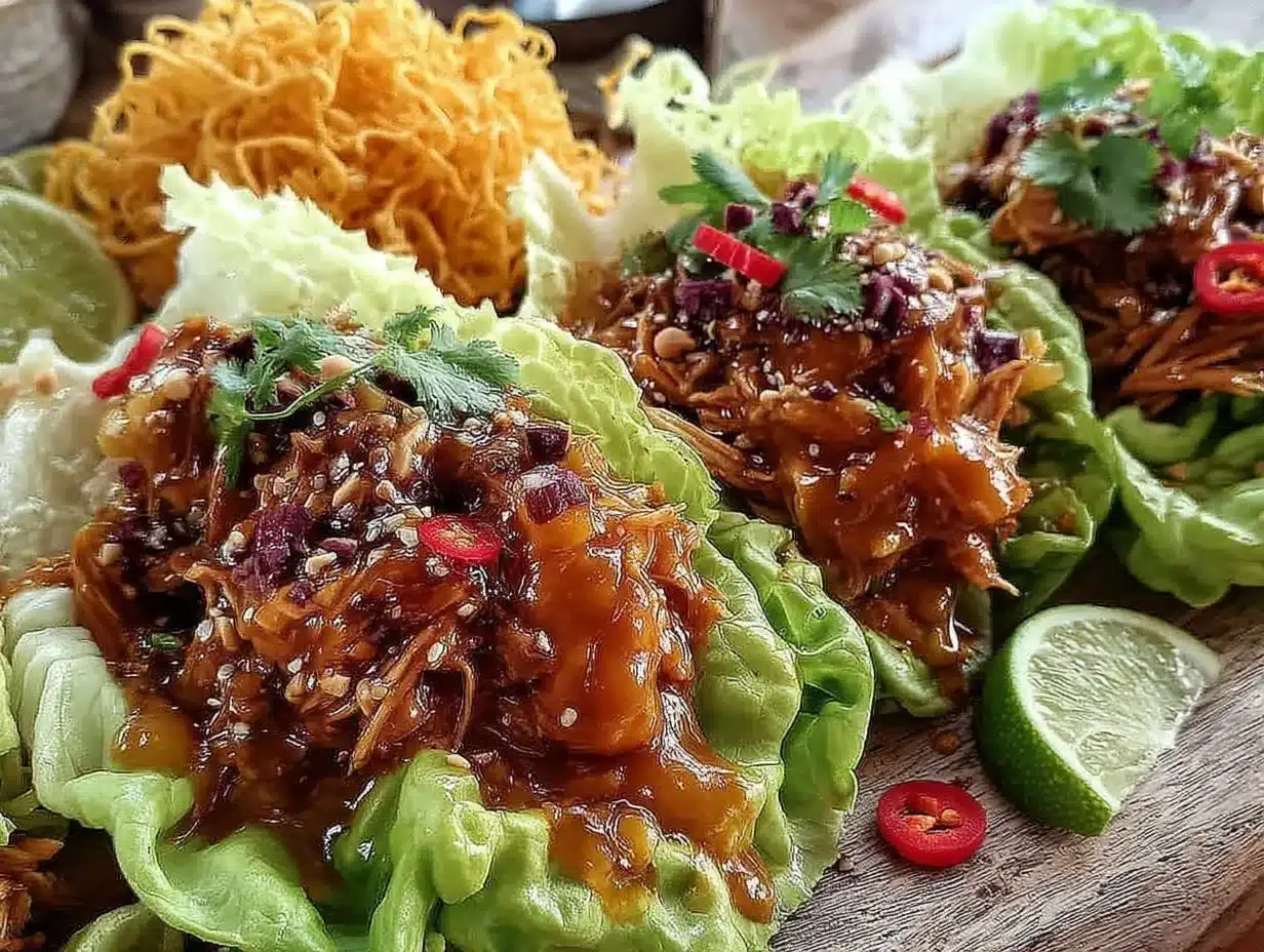 crispy thai peanut chicken lettuce wraps preparation steps