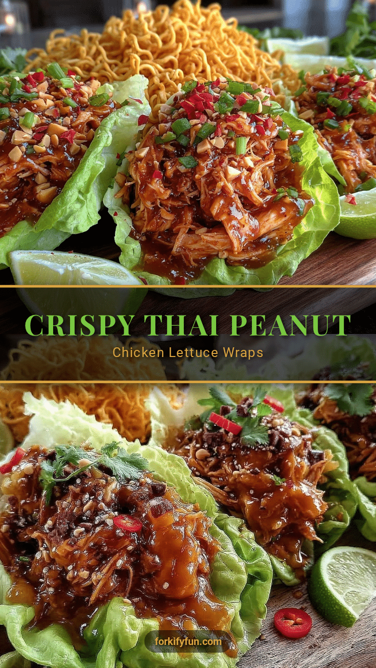 crispy thai peanut chicken lettuce wraps recipe