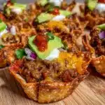 crispy wonton taco cups - featured image