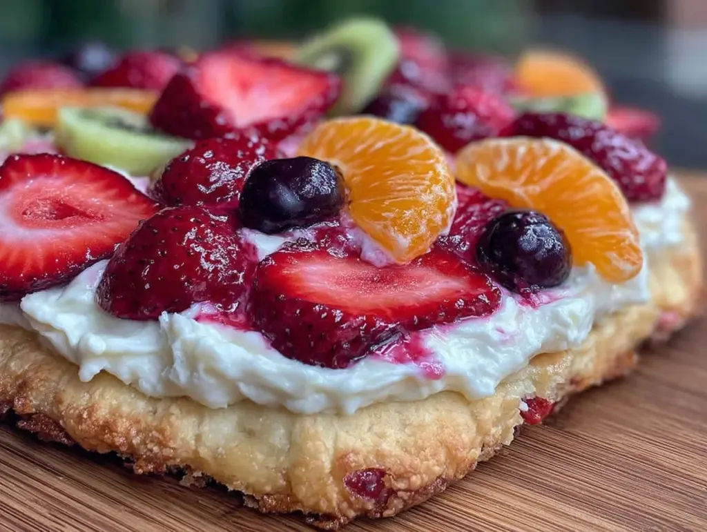easy creamy fruit pizza - featured image