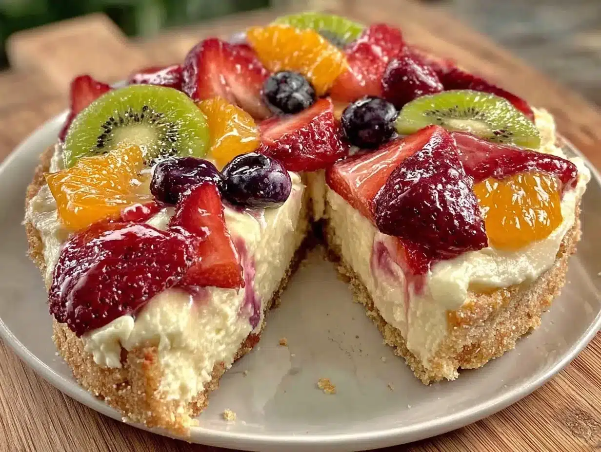 easy creamy fruit pizza preparation steps