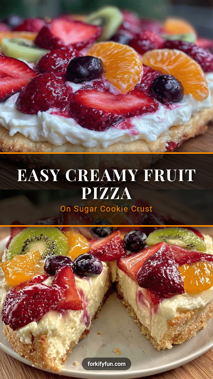 easy creamy fruit pizza recipe