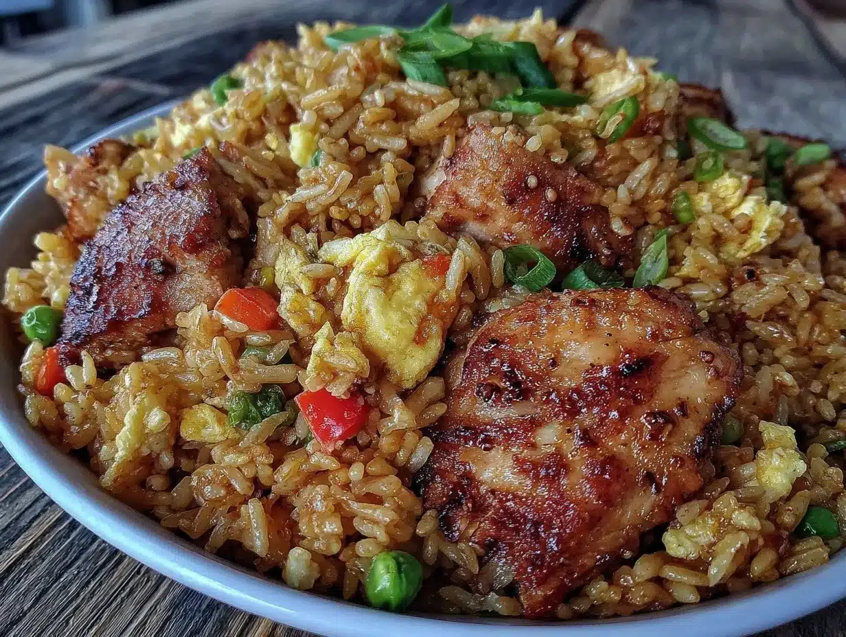 easy crispy chicken fried rice preparation steps