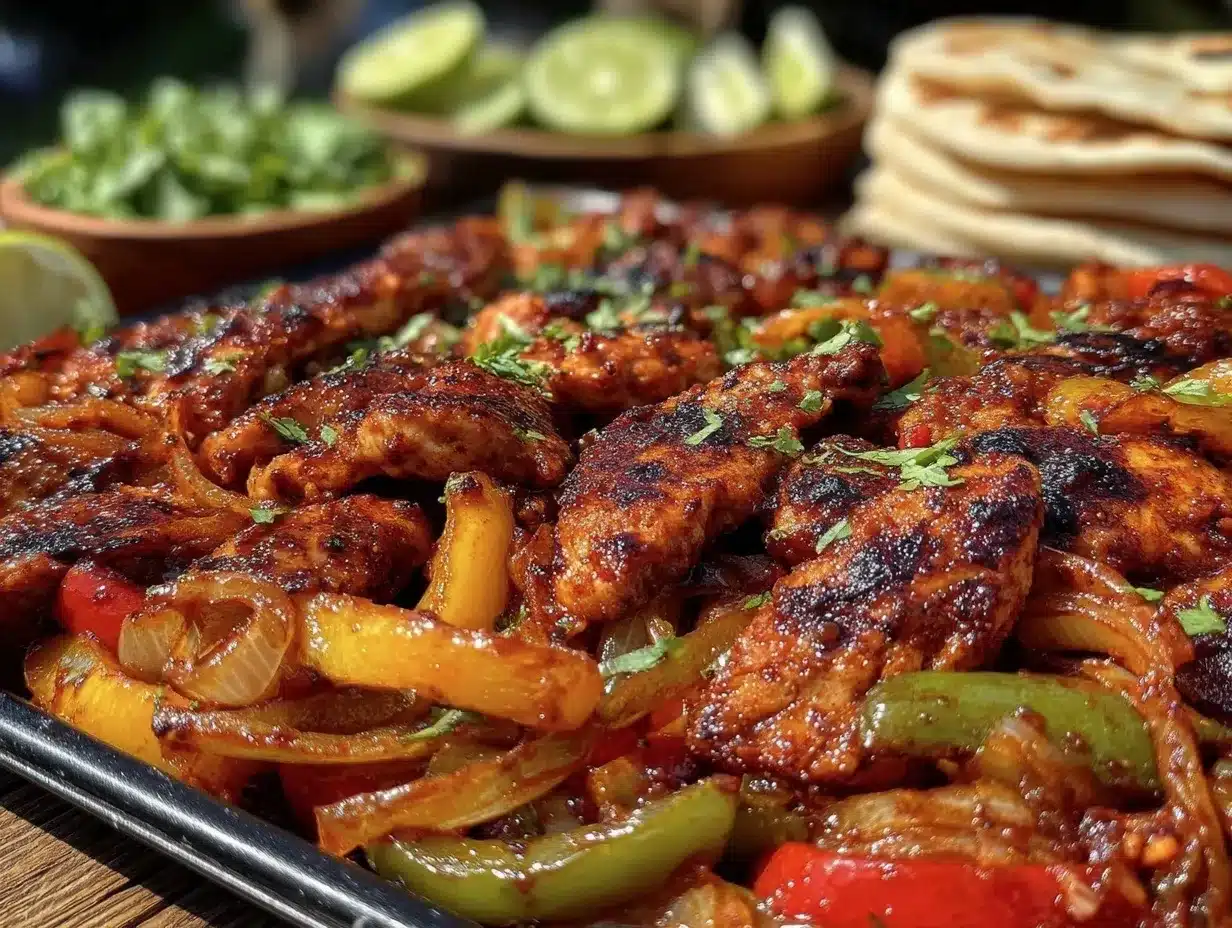 easy sheet pan chicken fajitas preparation steps