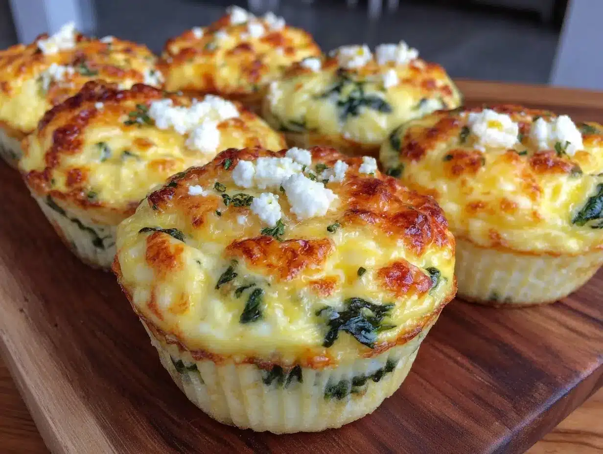 easy spinach and feta egg muffin cups preparation steps