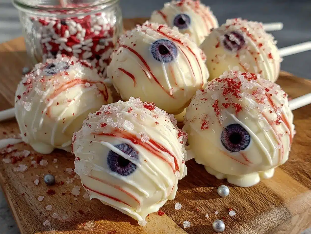 eyeball cake pops preparation steps