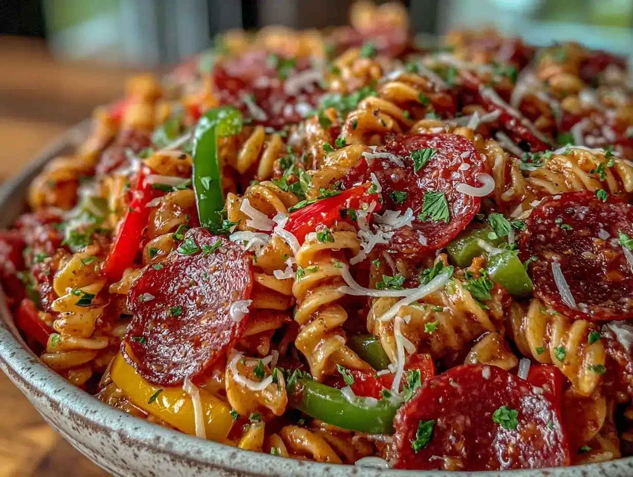 Flavorful Grinder Pasta Salad preparation steps