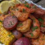 foil packet cajun sausage and shrimp boil - featured image