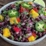 fresh Cuban black bean and mango salsa salad - featured image