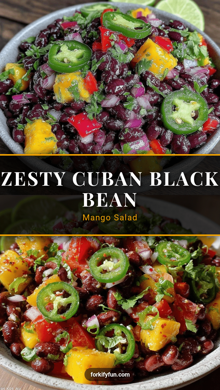 fresh Cuban black bean and mango salsa salad recipe
