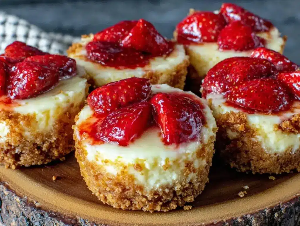 frozen strawberry cheesecake bites - featured image